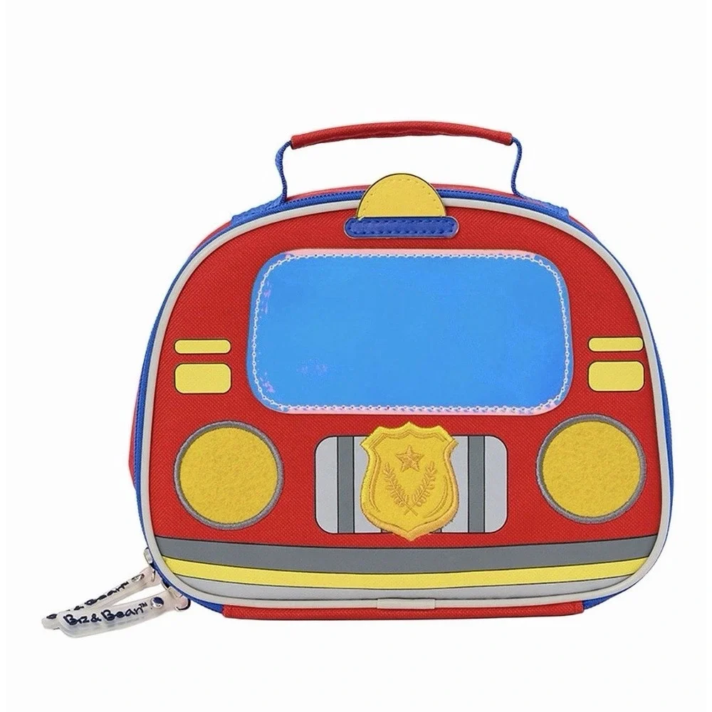Biz & Bean Toddler Boys' Fireman Preschool Backpack and Lunch Bag, 2-Piece Set